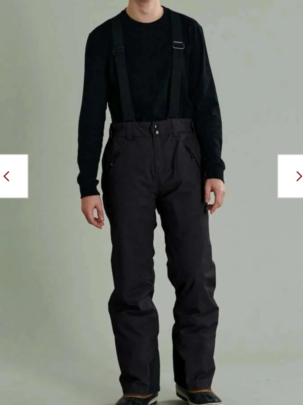 Liquid Cave Men's Insulated Black Suspender Snow Pant Bib Size XL
